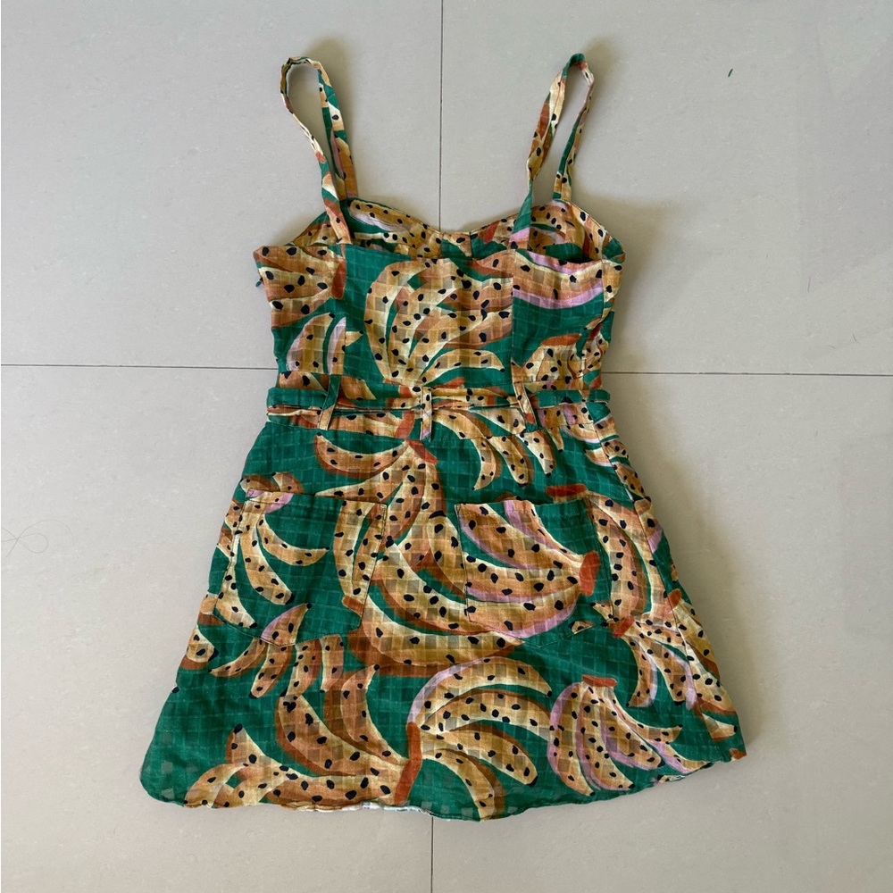 Farm Rio Raining Bananas Mini Dress - Picture 2 of 3